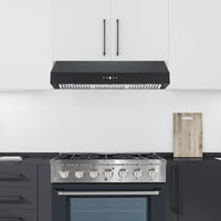 Ancona 36" Ducted Under Cabinet Range Hood - AN-18043BLK