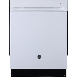 White GE 24" Built-In Top Control DW / Stainless Steel Tall Tub - GBP534SGPWW | GBP534PW