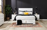 Olivia Full Platform Storage Bed - White