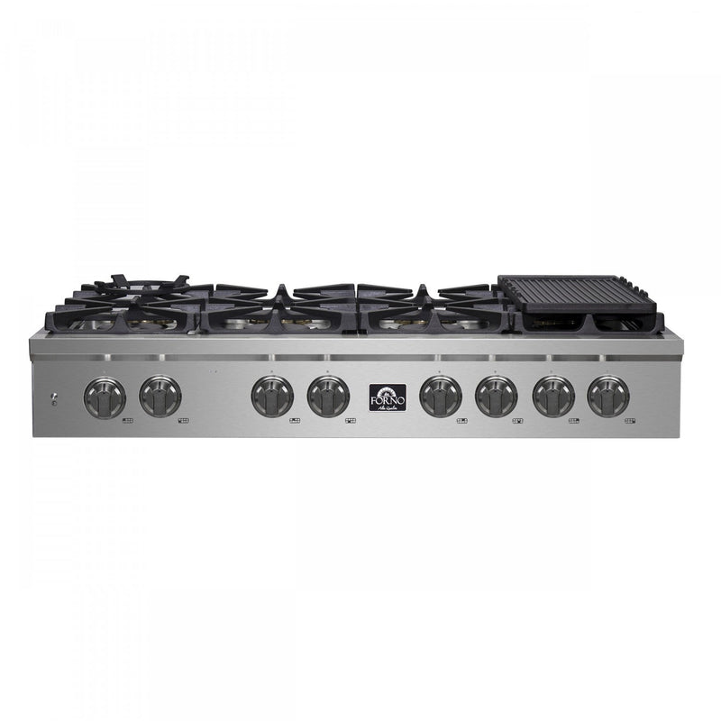 Forno Spezia Alta Qualita 48" Pro Style 8-Burner Gas Cooktop - FCTGS5751-48|Surface de cuisson à gaz de style professionnel Forno Spezia Alta Qualita de 48 po à 8 brûleurs - FCTGS5751-48