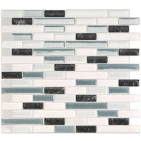 Smart Tiles Peel and Stick 4-Sheet 10 x 9 Backsplash - Muretto Brina|Dosseret Smart Tiles peler et coller 10 x 9, 4 feuilles - Muretto Brina