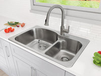 Ancona Tusca Series 33" 60/40 Dual Mount Kitchen Sink - AN-3342