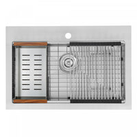 Ancona 30" Drop-In Workstation Kitchen Sink - AN-3128