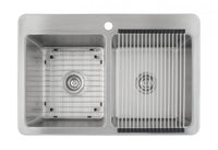 Ancona Valencia Series 33" 50/50 Dual Mount Kitchen Sink - AN-3335