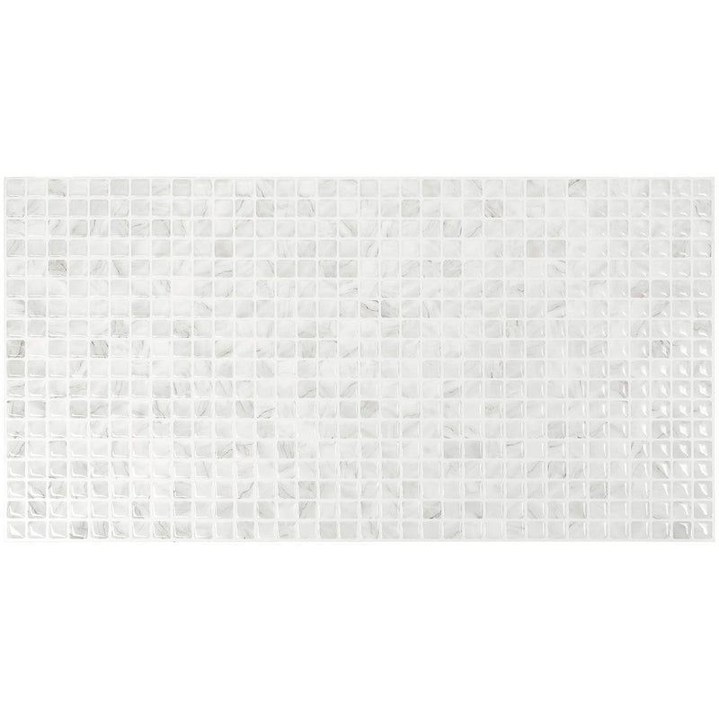 Smart Tiles Peel and Stick 2-Sheet 23 x 12 Backsplash - Blok Minimo|Dosseret Smart Tiles peler et coller 23 x 12, 2 feuilles - Blok Minimo