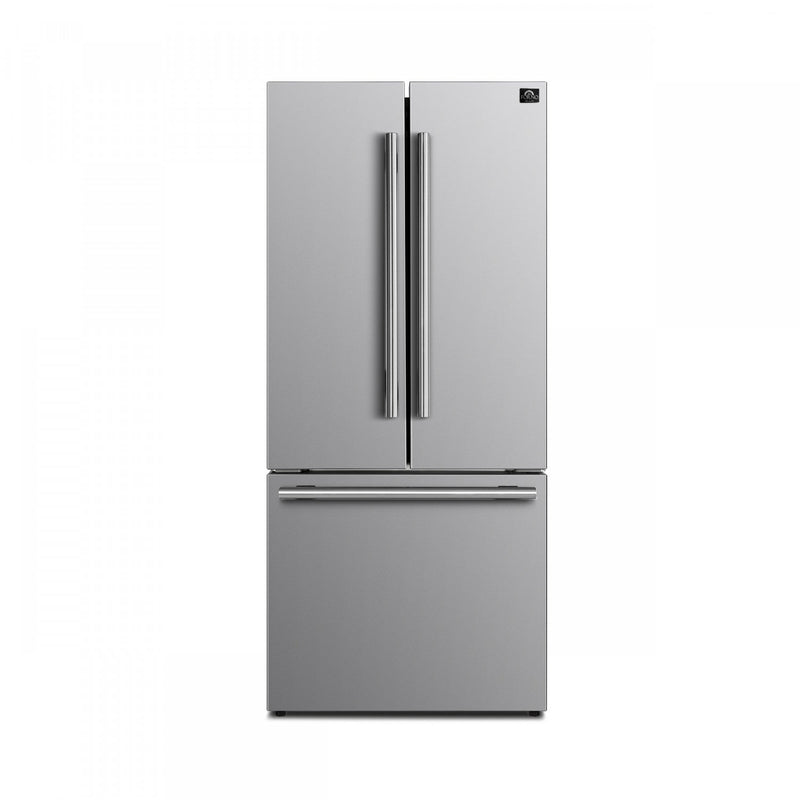 Forno Gallipoli 17.5 Cu. Ft. French Door Refrigerator with Ice Maker - FFFFD1974-31SB|Réfrigérateur Forno Gallipoli de 17,5 pi³ à portes françaises avec machine à glaçons - FFFFD1974-31SB