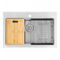 Ancona 30" Dual Mount Workstation Kitchen Sink - AN-33105