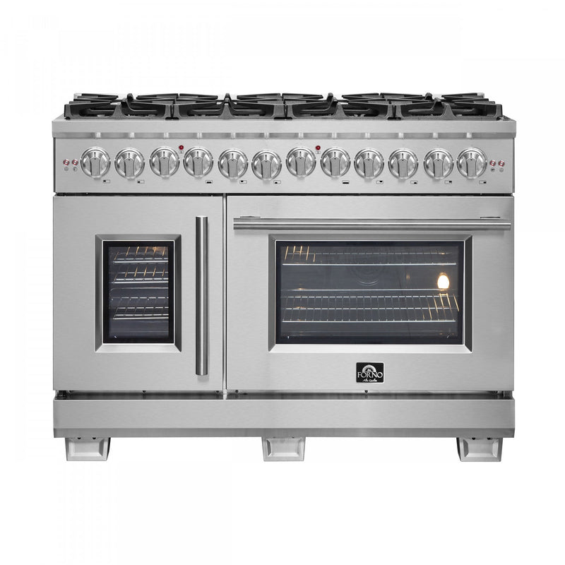 Forno Capriasca 6.58 Cu. Ft. French Door Dual Fuel Range - FFSGS6387-48|Cuisinière hybride Forno Capriasca de 6,58 pi³ à portes françaises - FFSGS6387-48