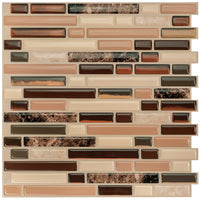 Smart Tiles Peel and Stick 4-Sheet 10 x 9 Backsplash - Bellagio Keystone|Dosseret Smart Tiles peler et coller 10 x 9, 4 feuilles - Bellagio Keystone