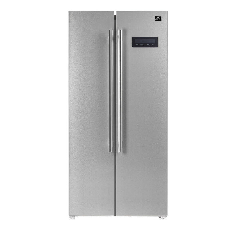 Forno Salerno 15.6 Cu. Ft. Side-by-Side Refrigerator - FFRBI1805-33SB|Réfrigérateur Forno Salerno de 15,6 pi³ à compartiments juxtaposés - FFRBI1805-33SB