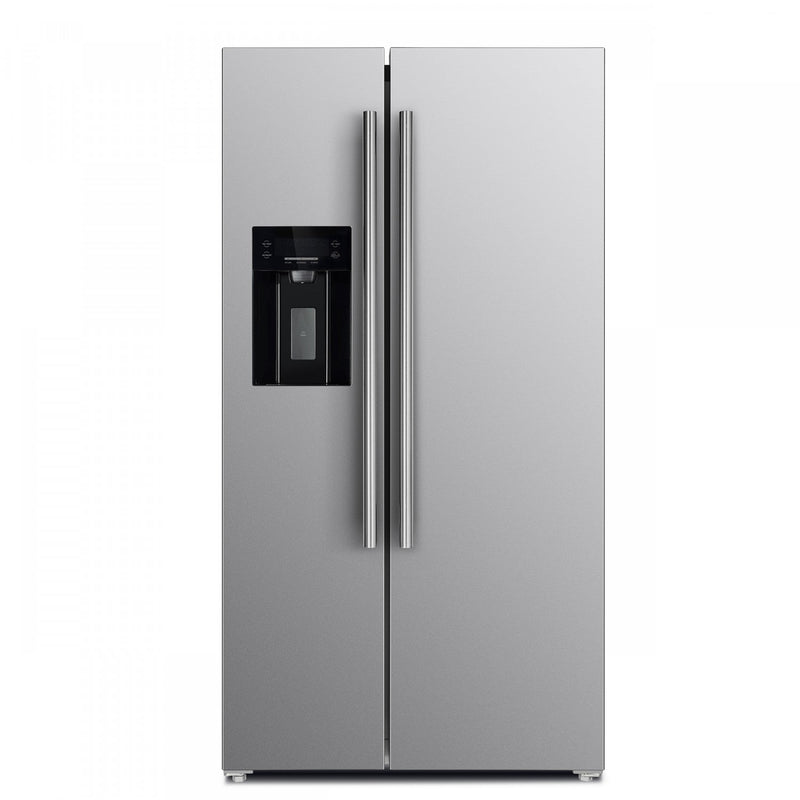 Forno Salerno 20 Cu. Ft. Side-by-Side Refrigerator with Water Dispenser - FFRBI1844-36SB|Réfrigérateur Forno Salerno de 20 pi³ à compartiments juxtaposés avec distributeur d'eau - FFRBI1844-36SB