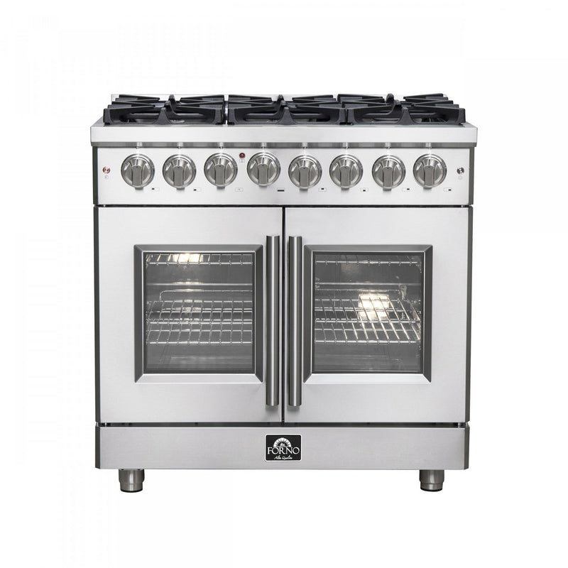Forno Massimo 5.36 Cu.Ft. French Door Dual Fuel Range - FFSGS6325-36|Cuisinière hybride Forno Massimo de 5,36 pi³ à portes françaises - FFSGS6325-36