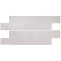Smart Tiles Peel and Stick 2-Sheet 23 x 11 Backsplash - Oslo Grey|Dosseret Smart Tiles peler et coller 23 x 11, 2 feuilles - Oslo Grey