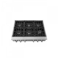 Forno Cossato Alta Qualita 36" 6-Burner Gas Cooktop - FCTGS5737-36|Surface de cuisson à gaz Forno Cossato Alta Qualita de 36 po à 6 brûleurs - FCTGS5737-36