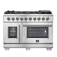 Forno Capriasca 6.58 Cu. Ft. French Door Gas Range - FFSGS6460-48|Cuisinière à gaz Forno Capriasca de 6,58 pi³ à portes françaises - FFSGS6460-48