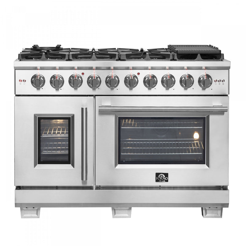 Forno Capriasca 6.58 Cu. Ft. French Door Gas Range - FFSGS6460-48|Cuisinière à gaz Forno Capriasca de 6,58 pi³ à portes françaises - FFSGS6460-48