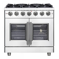 Forno Massimo 5.36 Cu. Ft. French Door Gas Range - FFSGS6439-36|Cuisinière à gaz Forno Massimo de 5,36 pi³ à portes françaises - FFSGS6439-36