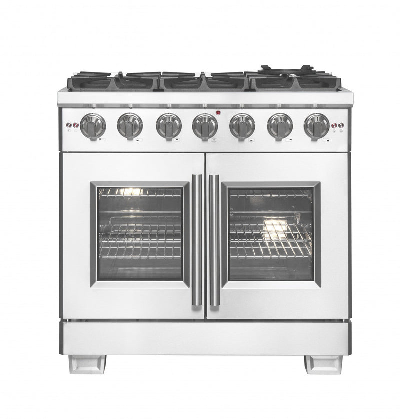 Forno Capriasca 5.36 Cu. Ft. French Door Gas Range - FFSGS6460-36|Cuisinière à gaz Forno Capriasca de 5,36 pi³ à portes françaises - FFSGS6460-36