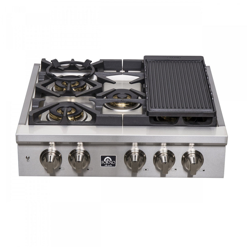 Forno Spezia Alta Qualita 30" Pro Style 5-Burner Gas Cooktop - FCTGS5751-30|Surface de cuisson à gaz de style professionnel Forno Spezia Alta Qualita de 30 po à 5 brûleurs - FCTGS5751-30