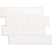 Smart Tiles Peel and Stick 4-Sheet 12 x 9 Backsplash - Metro Campagnola|Dosseret Smart Tiles peler et coller 12 x 9, 4 feuilles - Metro Campagnola