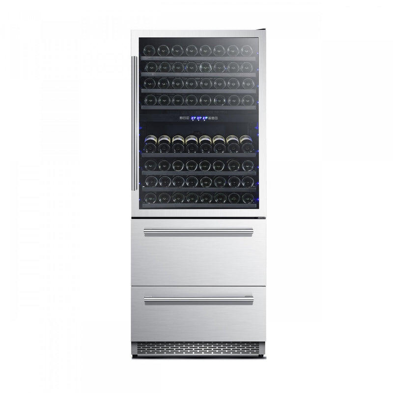 Forno Capraia Triple Zone 30" Wine Cooler - FWCDR6661-30S|Refroidisseur à vin Forno Capraia de 30 po à trois zones - FWCDR6661-30S
