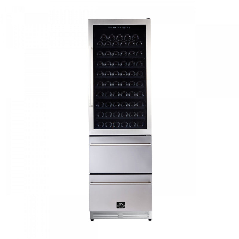 Forno Azienda Dual Zone 24" Wine Cooler - FWCDR6628-24S|Refroidisseur à vin Forno Azienda de 24 po à deux zones - FWCDR6628-24S