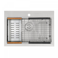 Ancona 28" Drop-In Workstation Kitchen Sink - AN-3127