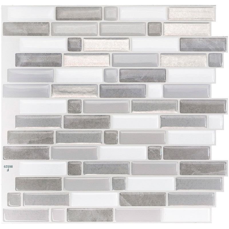 Smart Tiles Peel and Stick 4-Sheet 10 x 10 Backsplash - Crescendo Agati|Dosseret Smart Tiles peler et coller 10 x 10, 4 feuilles - Crescendo Agati