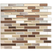 Smart Tiles Peel and Stick 4-Sheet 10 x 9 Backsplash - Muretto Durango|Dosseret Smart Tiles peler et coller 10 x 9, 4 feuilles - Muretto Durango