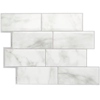 Smart Tiles Peel and Stick 4-Sheet 12 x 9 Backsplash - Metro Carrera|Dosseret Smart Tiles peler et coller 12 x 9, 4 feuilles - Metro Carrera