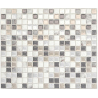 Smart Tiles Peel and Stick 4-Sheet 12 x 10 Backsplash - Minimo Noche|Dosseret Smart Tiles peler et coller 12 x 10, 4 feuilles - Minimo Noche