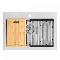 Ancona 28" Dual Mount Workstation Kitchen Sink - AN-33104