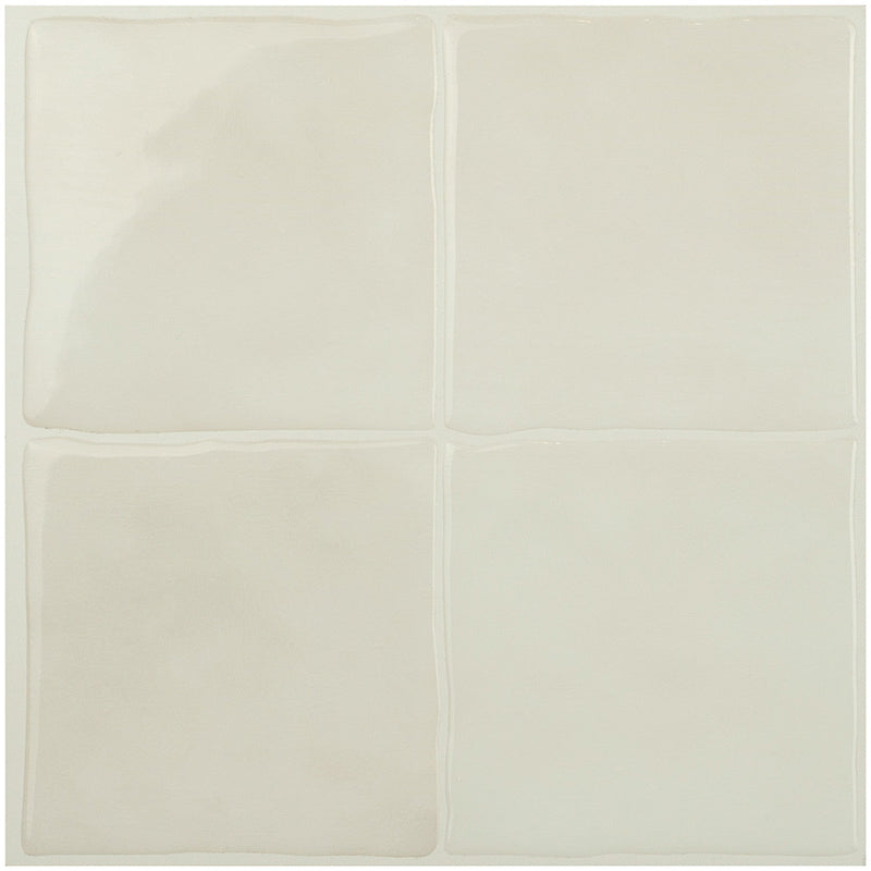 Smart Tiles Peel and Stick 4-Sheet 9 x 9 Backsplash - Zellige Oia|Dosseret Smart Tiles peler et coller 9 x 9, 4 feuilles - Zellige Oia