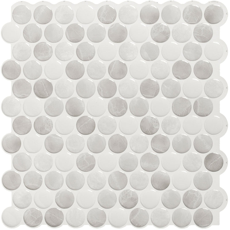 Smart Tiles Peel and Stick 4-Sheet 9 x 9 Backsplash - Penny Roccia|Dosseret Smart Tiles peler et coller 9 x 9, 4 feuilles - Penny Roccia