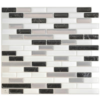 Smart Tiles Peel and Stick 4-Sheet 10 x 9 Backsplash - Muretto Alaska|Dosseret Smart Tiles peler et coller 10 x 9, 4 feuilles - Muretto Alaska