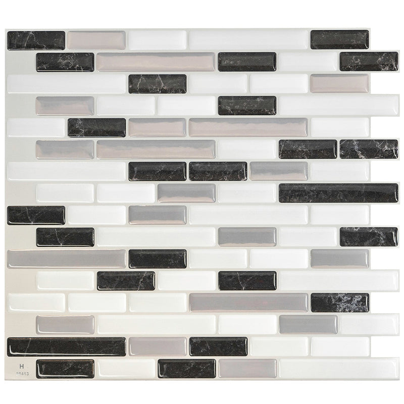 Smart Tiles Peel and Stick 4-Sheet 10 x 9 Backsplash - Muretto Alaska|Dosseret Smart Tiles peler et coller 10 x 9, 4 feuilles - Muretto Alaska