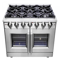 Forno Massimo 5.36 Cu. Ft. French Door Gas Range - FFSGS6439-36|Cuisinière à gaz Forno Massimo de 5,36 pi³ à portes françaises - FFSGS6439-36