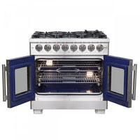 Forno Capriasca 5.36 Cu. Ft. French Door Dual Fuel Range - FFSGS6387-36|Cuisinière hybride Forno Capriasca de 5,36 pi³ à portes françaises - FFSGS6387-36