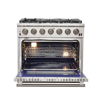 Forno Capriasca 5.36 Cu. Ft. Gas Range - FFSGS6260-36|Cuisinière à gaz Forno Capriasca de 5,36 pi³ - FFSGS6260-36