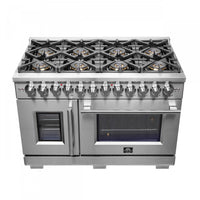 Forno Capriasca 6.58 Cu. Ft. French Door Dual Fuel Range - FFSGS6387-48|Cuisinière hybride Forno Capriasca de 6,58 pi³ à portes françaises - FFSGS6387-48