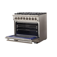 Forno Capriasca 5.36 Cu. Ft. Dual Fuel Range - FFSGS6187-36|Cuisinière hybride Forno Capriasca de 5,36 pi³ - FFSGS6187-36