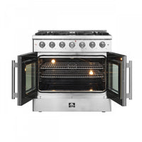 Forno Galiano 5.36 Cu. Ft. French Door Gas Range - FFSGS6444-36|Cuisinière à gaz Forno Galiano de 5,36 pi³ à portes françaises - FFSGS6444-36