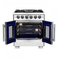 Forno Capriasca 4.32 Cu. Ft. French Door Gas Range - FFSGS6460-30|Cuisinière à gaz Forno Capriasca de 4,32 pi³ à portes françaises - FFSGS6460-30