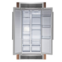 Forno Salerno 15.6 Cu. Ft. Built-In Side-by-Side Refrigerator - FFRBI1805-37SG|Réfrigérateur encastré Forno Salerno de 15,6 pi3 à compartiments juxtaposés - FFRBI1805-37SG