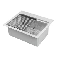 Ancona 25" Dual Mount Workstation Kitchen Sink - AN-33103