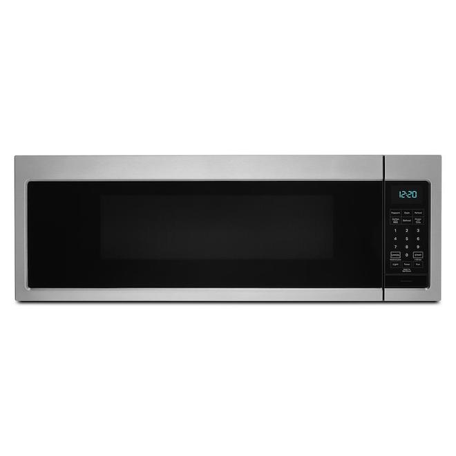 Whirlpool 1.1 Cu. Ft. Low-Profile Microwave Hood Combination - YWML35011KS | Four à micro-ondes à hotte intégrée et à profil bas Whirlpool de 1,1 pi³ - YWML35011KS | YWML31KS
