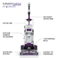 Hoover SmartWash Pet Complete Automatic Carpet Cleaner|Nettoyeur automatique pour tapis SmartWash Pet Complete de Hoover