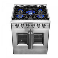 Forno Galiano 4.32 Cu. Ft. French Door Gas Range - FFSGS6444-30|Cuisinière à gaz Forno Galiano de 4,32 pi³ à portes françaises - FFSGS6444-30