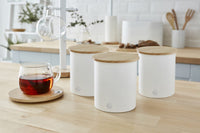 Salton Swan Nordic White Cannisters - Set of 3|Boîtes blanches Swan de style nordique - ensemble de 3