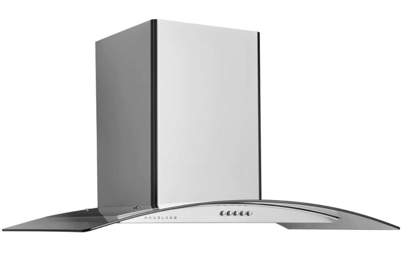 Hauslane 36-Inch Glass Canopy Wall Mount Range Hood - WM-600SS-36|Hotte de cuisinière murale Hauslane de 36 po de style auvent en verre - WM-600SS-36